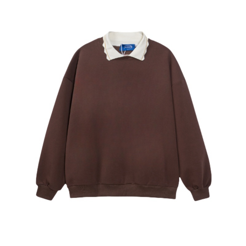 Retro Lapel Sweatshirt